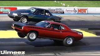 AMERICAN MUSCLE CARS 70 AAR HEMI CUDA VS 93 LX FOXBODY MUSTANG [upl. by Hardan659]