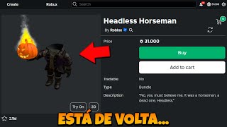 HEADLESS HORSEMAN A CABEÇA INVISÍVEL ESTÁ DE VOLTA  ROBLOX [upl. by Nagle]