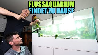 Wir bauen das FLUSSAQUARIUM beim GEWINNER auf [upl. by Hulda]