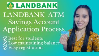 HOW TO OPEN BANK ACCOUNT FOR STUDENTS  PAANO MAG OPEN NG LANDBANK ATM SAVINGS ACCOUNT ONLINE [upl. by Montanez114]