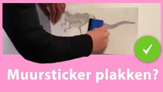 Muursticker Plakken  Muursticker Aanbrengen plakinstructies [upl. by Noyek709]