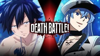 Gray VS Esdeath Fairy Tail VS Akame ga Kill  DEATH BATTLE [upl. by Hakceber541]