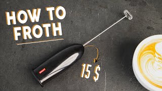 How To Make Latte Art with 15 Milk Frother [upl. by Lozano]