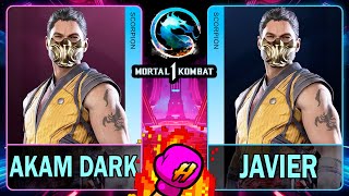 MK1 Akam Dark SCORPION VS Javier SCORPION🥊Mortal Kombat 1🥊4K 60ᶠᵖˢ [upl. by Wymore]