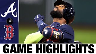 Marcell Ozuna hits three HRs in 103 win  BravesRed Sox Game Highlights 9120 [upl. by Dara]