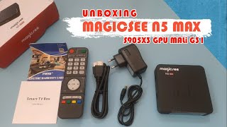 Unboxing Magicsee N5 Max Android 90 TV Box Ultra HD 8K S905X3 [upl. by La]