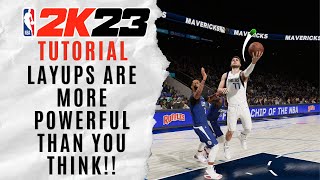 The ULTIMATE LAYUP TUTORIAL for easy buckets in NBA 2K23 How to finish at the basket [upl. by Marlette]