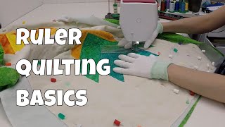 Ruler Foot Quilting Basics and Beyond on the Leaf Peepers Quilt [upl. by Etnahsal]