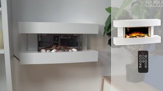 CHEMINÉE AVEC FLAMME 3D  Chauffage électrique 2000 W  PEARLTVFR [upl. by Haisa]