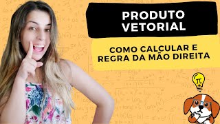 Produto Vetorial exemplos e regra da mão direita  Geometria Analítica [upl. by Ayardna]