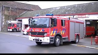 Fleurus Pompiers avec Autopompe  Elévateur  Officier [upl. by Nevek]