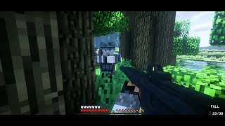 Minecraft Infantry War Battles in Serene Landscapes with Shaders [upl. by Ayahc]