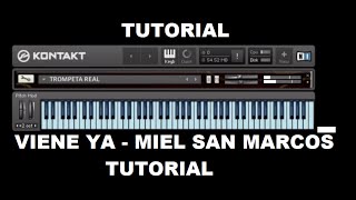 Viene ya  MIEL SAN MARCOS TUTORIAL PIANO TROMPETA  PARTITURA [upl. by Obe]