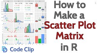 How to Make a Scatter Plot Matrix in R [upl. by Tamaru]