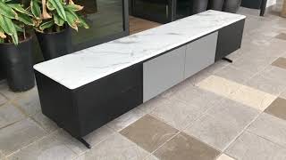 HALSTEN 200cm Faux Marble TV Console [upl. by Ainezey425]