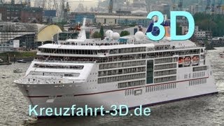 3DVideo MS Europa 2 Erstanlauf Hamburg zum 824 Hafengeburtstag vor Taufe Mai 2013 [upl. by Aralomo]