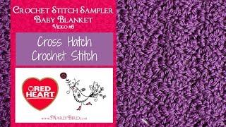 Cross Hatch Crochet Stitch Sampler Baby Blanket Video 6 [upl. by Loziram]