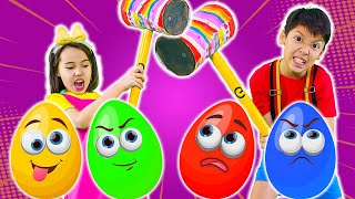 Surprise Eggs Kids Songs  Hokie Pokie Kids Videos [upl. by Haze]