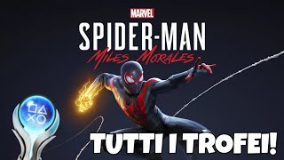 TUTTI i trofei di SPIDERMAN MILES MORALES Dal primo allultimo [upl. by Leacim876]