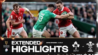 BONUS POINT WIN 👏  EXTENDED HIGHLIGHTS  IRELAND V WALES  2024 GUINNESS MENS SIX NATIONS RUGBY [upl. by Ymme367]