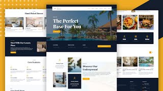 Build A Hotel Booking Website Using HTML CSS And JavaScript [upl. by Araeit]