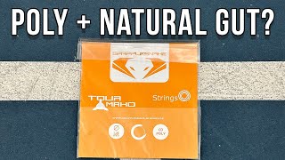 poly and natty gut in one string Grapplesnake Tour Mako Tennis String Review [upl. by Paz]