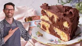 Easy Marble Cake Recipe  Preppy Kitchen [upl. by Tansy]