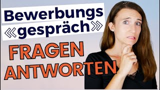 Deutsch lernen Bewerbungsgespräch │ Wichtige Fragen und Antworten │ Deutsch sprechen B2 C1 C2 [upl. by Eicak]