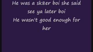 Avril Lavigne  Sk8er boi  Lyrics  Boy version [upl. by Nired38]