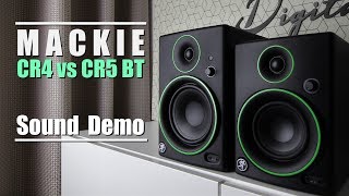 Mackie CR4 vs Mackie CR5 BT  Sound Demo w Bass Test [upl. by Niak100]