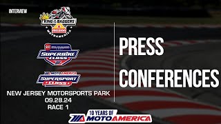 Post Race Press Conferences Saturday New Jersey 2024 MotoAmerica [upl. by Nilloc]