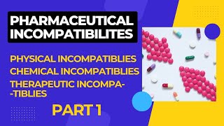 Pharmaceutical incompatibilities physical chemical and therapeutic pharmacy [upl. by Anelhtac]