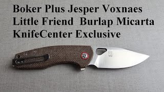 Boker Plus Jesper Voxnaes Little Friend Burlap Micarta KnifeCenter Exclusive [upl. by Nahtnoj342]