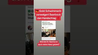 🇩🇪 Gold Schwimmerin❗verweigert Baerbock den Handschlag 💥 [upl. by Arva]