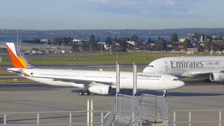 Philippine Airlines A330 as PR211 lands at Sydney Airport [upl. by Clareta962]