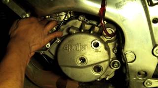 Clutch Reassembly amp Clutch Gasket Replacement  Aprilia RS 125 122 [upl. by Dagley]