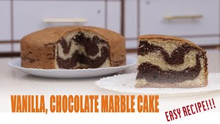 How to make Vanilla Chocolate Marble Cake  Very easy recipe [upl. by Birck]