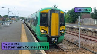 Trains at 156 Tattenham Corner TAT  Monday 15th July 2024 [upl. by Ibbor]