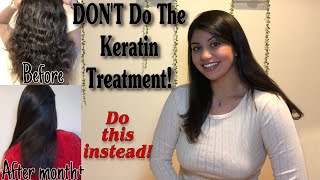 MUST KNOW keratin treatment 5 months review  DO THIS INSTEAD Form CURLS To STRAIGHT [upl. by Atal]