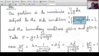 Solving isoperimetric problems with integral side conditions [upl. by Ofori]