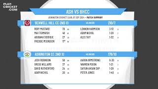 Ashington CC 2nd XI v Benwell Hill CC 2nd XI [upl. by Oriaj]