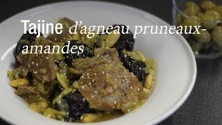 Tajine dagneau pruneauxamandes  Recette Marocaine  CuisineAZ [upl. by Ecinreb]