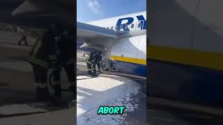 Ryanair Engine Fire Aborted Takeoff amp Quick Evacuation aviationnews [upl. by Aihn]