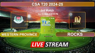 CSA T20 202425 Live  Western Province vs Rocks Live Cricket Score amp Commentary [upl. by Fayola]