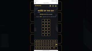 Binance Word Of The Day Answer Today 22 August 3 Letters  Theme CPI 3 Letter Word Of The Day Answer [upl. by Tutto]