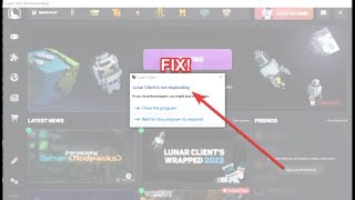 OUTDATED How To Fix Lunar Client Qt Crashing Or Not Responding [upl. by Mourant753]