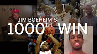 ExSyracuse basketball players congratulate Jim Boeheim on 1000th win [upl. by Fen204]