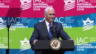 Dr Miriam amp Sheldon Adelson with Vice President Mike Pence 2018 IAC National Conference [upl. by Tay]