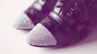 DIY sparkle amp glitter shoes  DIY fashion video tutorial [upl. by Kielty798]