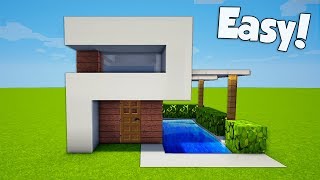 Minecraft How To Build A Small amp Easy Modern House Tutorial 24 [upl. by Airrej]